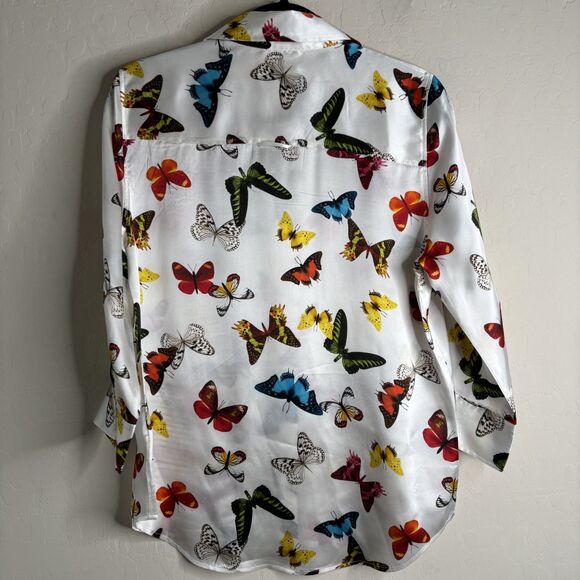 L'Agence Dani Butterfly Silk Blouse - Picture 7 of 10